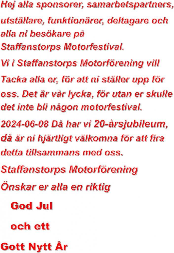 Senaste nytt Staffanstorps Motorförening